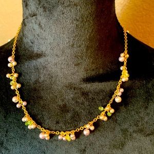 Cookie Lee pink pearl necklace